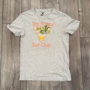 Hurley Surf Club Graphic T Shirt Women Size Small S Palm Trees Beach Tee